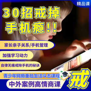 戒瘾网瘾视频教程全套管理技巧亲子关系学习动力在线课程-淘宝虚拟中转仓