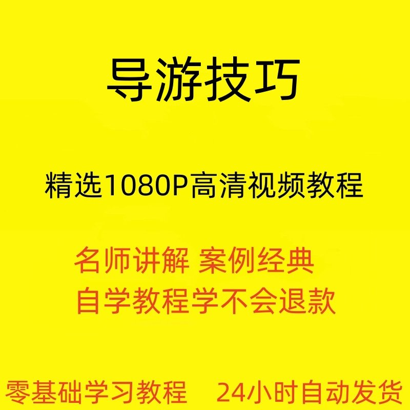 导游技巧视频教程新手自学零基础入门精通教学课程全集-淘宝虚拟中转仓