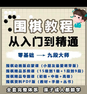围棋教程零基础儿童视频课少儿动画启蒙围棋入门系统电子资料课程-淘宝虚拟中转仓