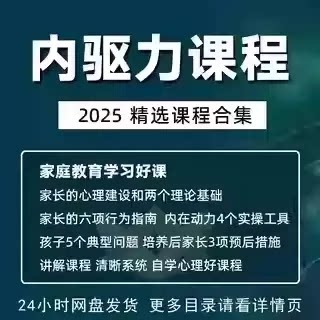 内驱力培训课程培养孩子自觉性提升内在亲子教育学习电子版资料-淘宝虚拟中转仓
