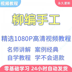 柳编手工视频教程新手学习小白自学零基础入门精通教学课程全集-淘宝虚拟中转仓