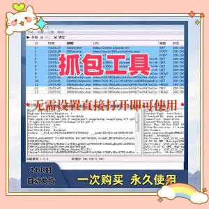 抓包工具无需设置直接打开即可使用可抓包基于sunny网络中间件-淘宝虚拟中转仓