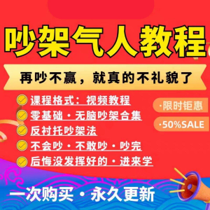 吵架指南教程视频全集从入门到精通技巧培训学习在线课程素材资料-淘宝虚拟中转仓
