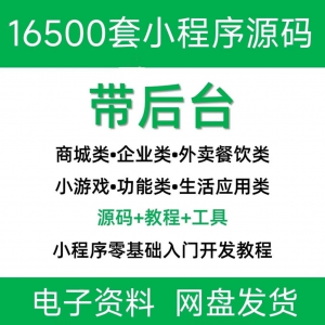 小程序源码商城企业源码带后台公众号平台小游戏教程视频-淘宝虚拟中转仓