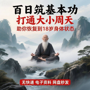 百日筑基功打通大小周天电子版视频课程动功通脉秘传心法打坐讲解-淘宝虚拟中转仓