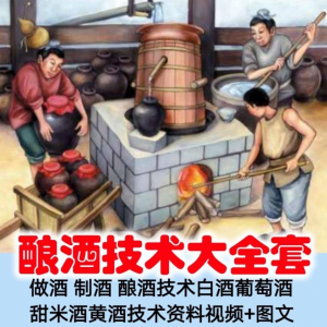土法做酒 制酒 酿酒造酒技术白酒葡萄酒甜米酒黄酒资料视频+图文-淘宝虚拟中转仓