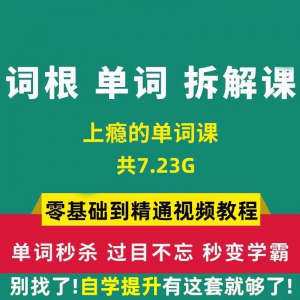 单词词根拆解学习6000词频内拆解词根秒变英语学霸增加记忆力教程-淘宝虚拟中转仓