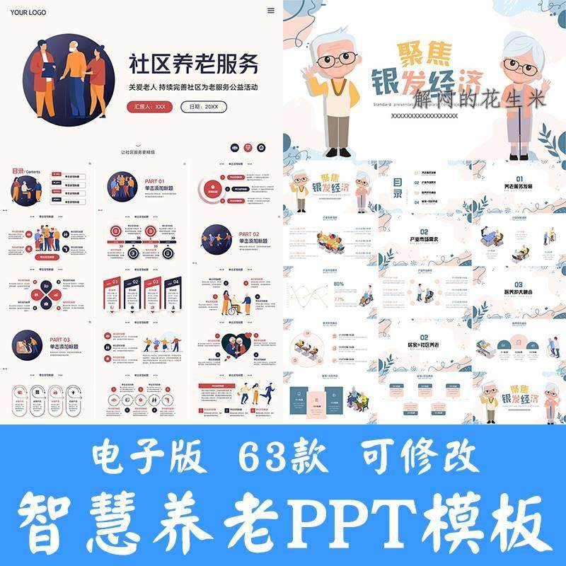 智慧养老ppt模板社区养老院服务宣传开题答辩商业计划书方案素材-淘宝虚拟中转仓