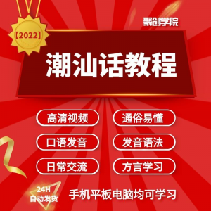 潮汕话视频教程自学习资料教学方言发音培训零基础揭阳潮州语入门-淘宝虚拟中转仓