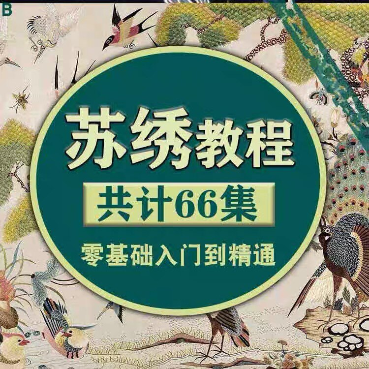 苏绣教程视频零基础苏绣教程苏绣入门到精通教学视频苏绣全套课程-淘宝虚拟中转仓