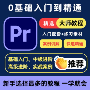PR教程零基础入门学习premiere pro教学视频剪辑软件课程练习素材-淘宝虚拟中转仓