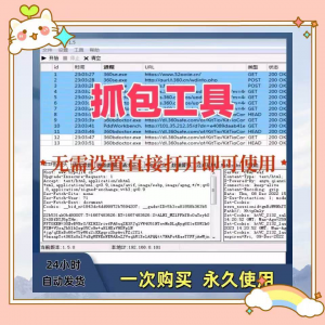 抓包工具软件开发源代码分析设计素材一次性购买永久使用-淘宝虚拟中转仓
