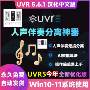 UVR5.6汉化中文版人声伴奏分离软件背景音乐免费提取工具音轨降噪-淘宝虚拟中转仓