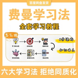 费曼学习法高效率学习全套教程思维导图记忆力笔记技巧视频课程-淘宝虚拟中转仓