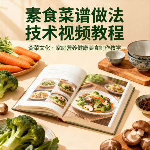 素食菜谱制作技术视频教程家庭营养健康美食教学设计素材-淘宝虚拟中转仓