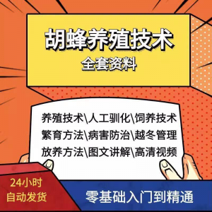胡蜂养殖技术蜜蜂视频资料黄蜂黑盾怎样养胡蜂人工饲养教程大全-淘宝虚拟中转仓