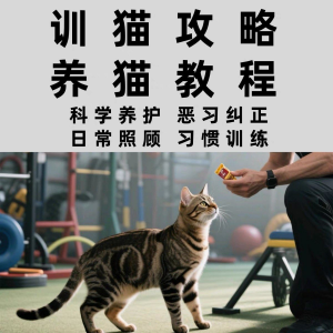 训猫入门培训教学视频课程驯猫教程家庭养猫指南攻略大全注意事项-淘宝虚拟中转仓