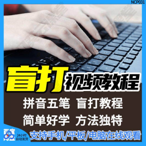 盲打不看键盘打字视频教学网课指法纠正零基础普通键盘私教版资料-淘宝虚拟中转仓
