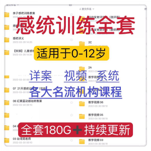 感统课程教案幼儿童训练早教机构视频0-12岁体智能培训测评资料-淘宝虚拟中转仓