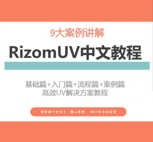 RizomUV中文教程高效UV解决方案视频教学零基础入门自学软件入门-淘宝虚拟中转仓