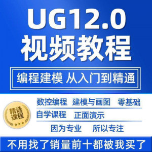UG12.0数控视频教程铣加工中心编程三轴四轴五轴多轴NX12课程教学-淘宝虚拟中转仓