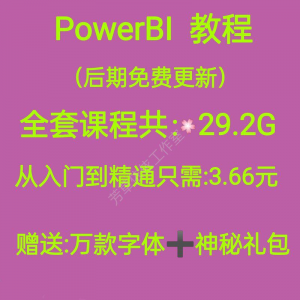 Power bi教程商业数据分析可视化图表建模视频零基础powerbi课程-淘宝虚拟中转仓